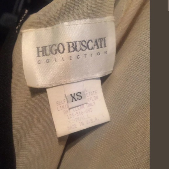 Hugo Buscati Dress Lace Lined Black Size XS - Picture 7 of 8